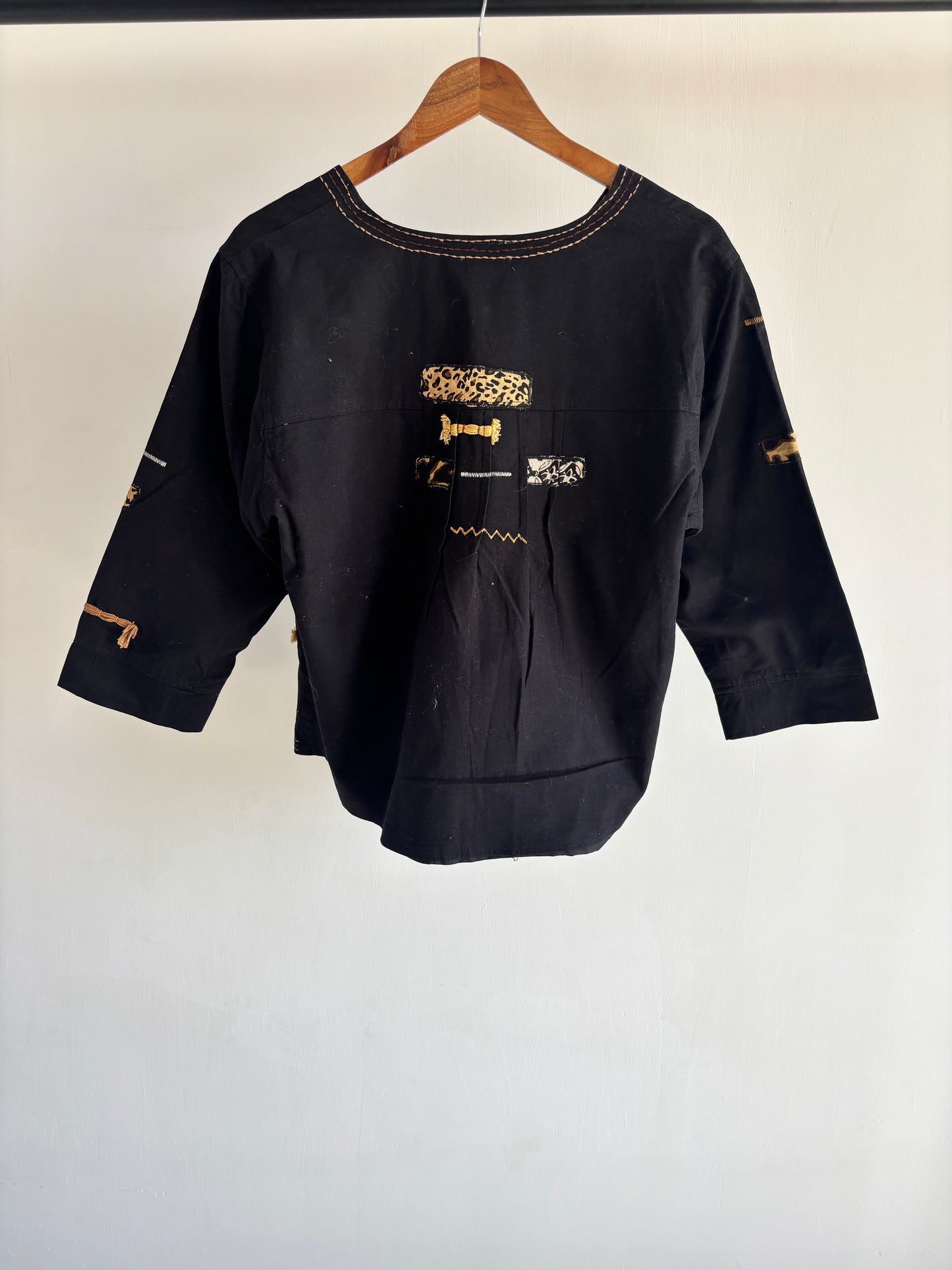 Patchwork black jacket