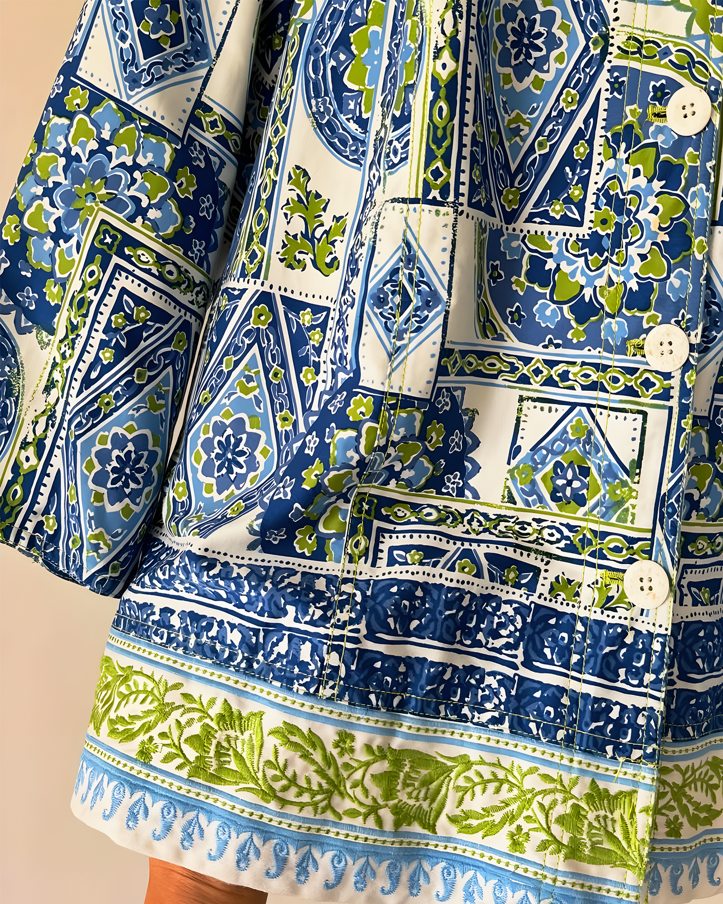 Mediterranean Tile Print Jacket