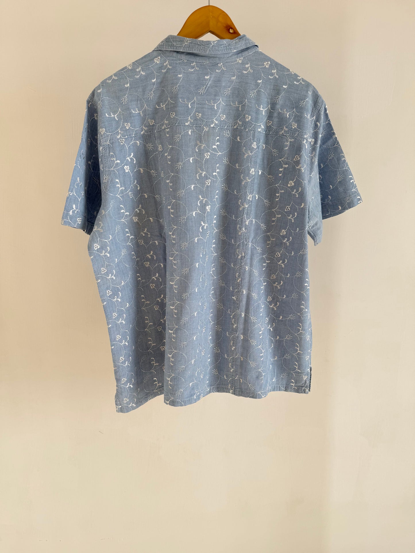 Blue Embroidered Shirt