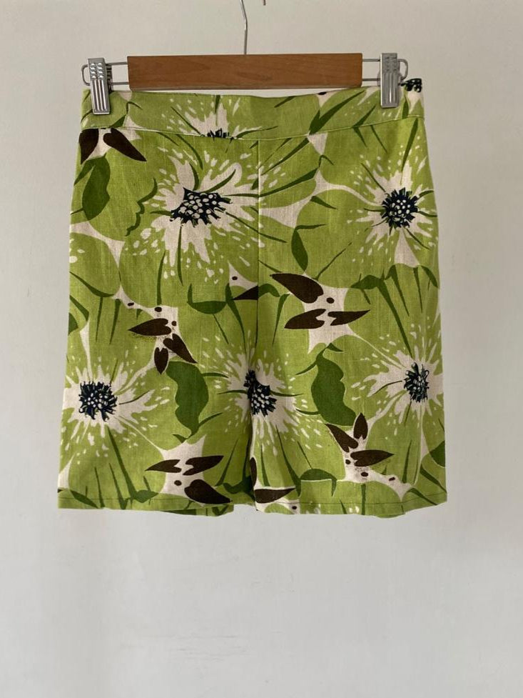 Green Flowers Shorts