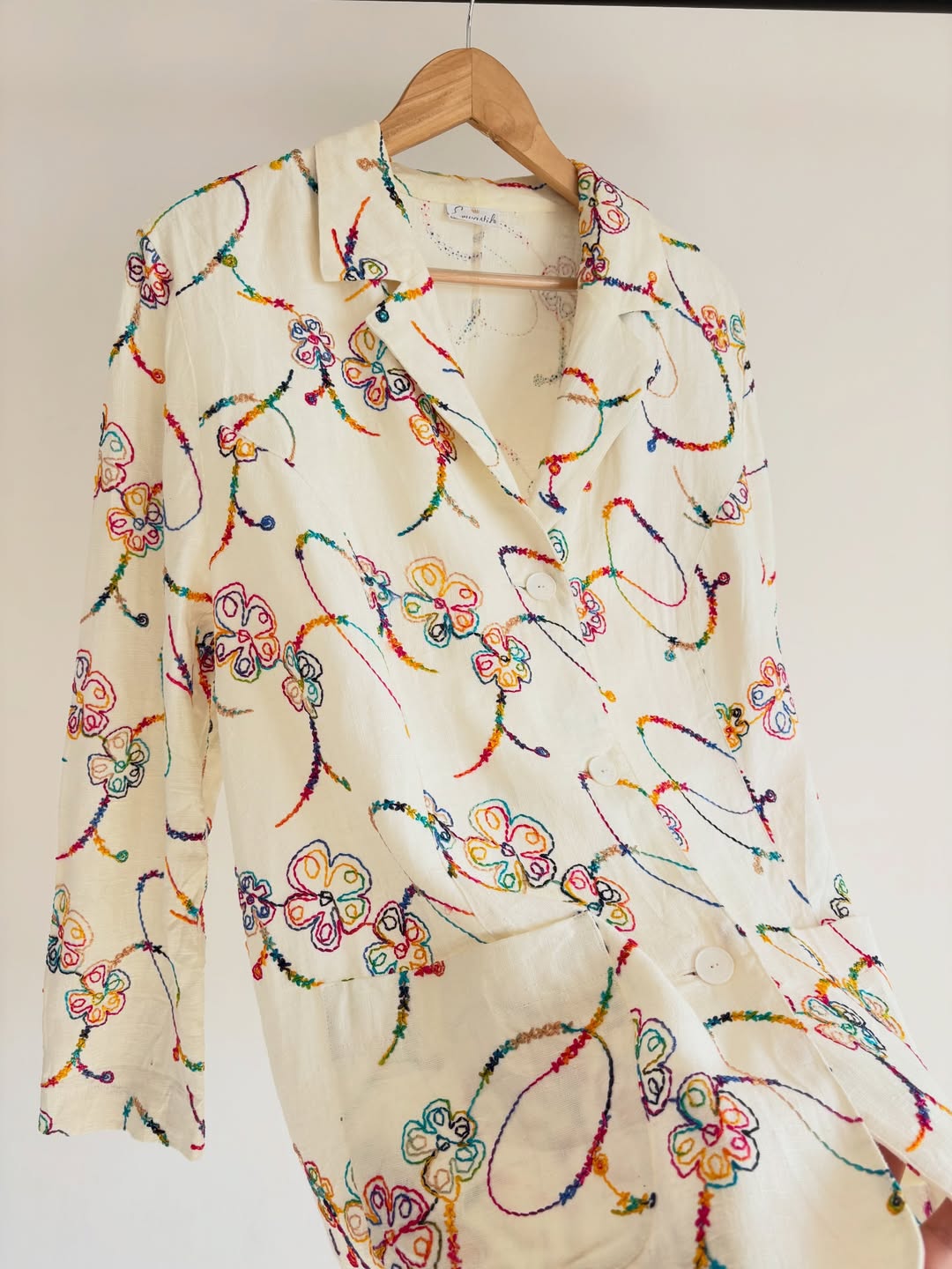 Fully Embroidered Multicoloured Jacket