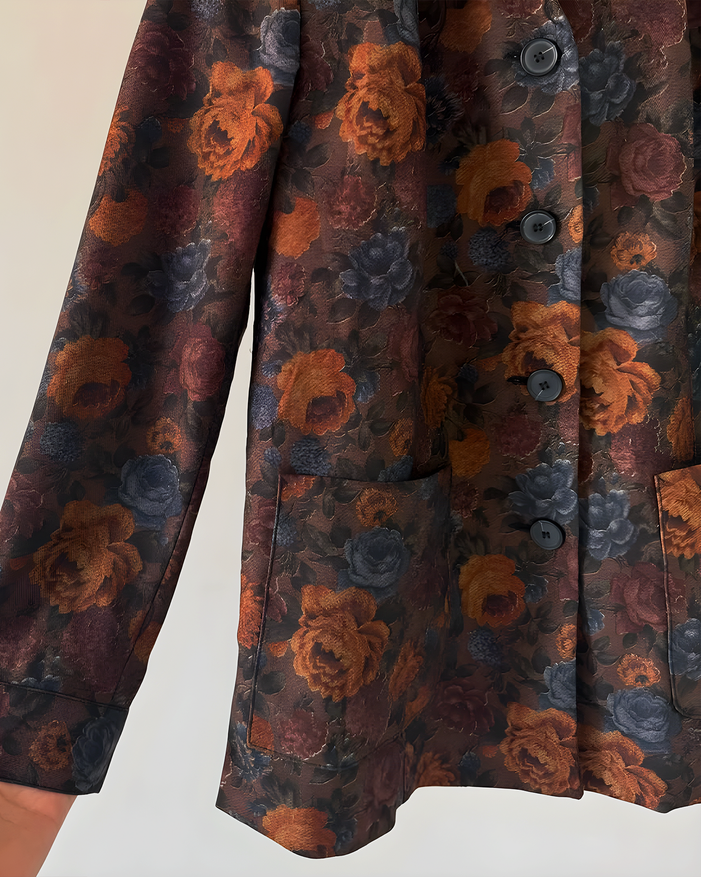 Vintage Floral Tapestry Blazer