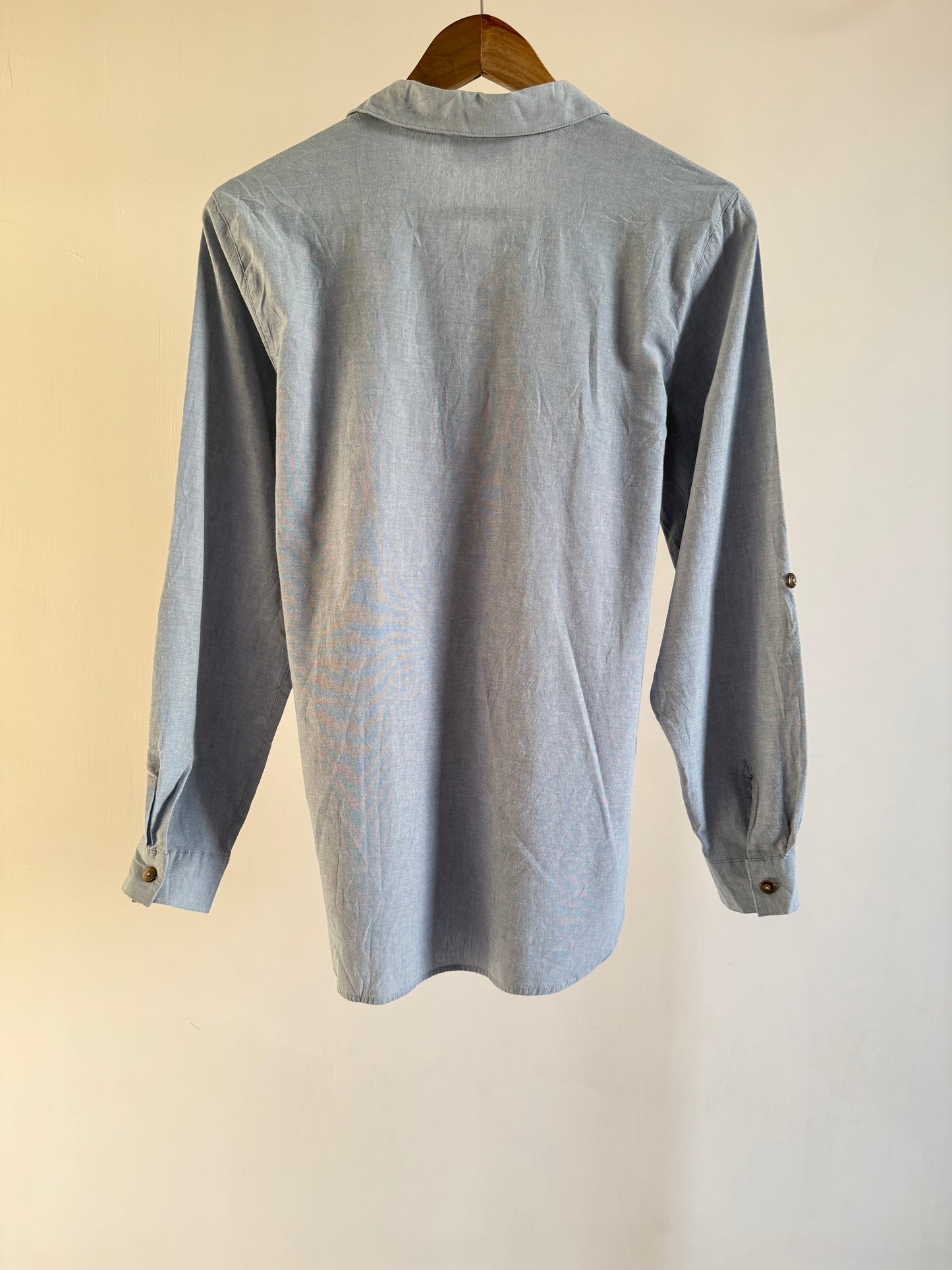 Blue Embroidered Shirt