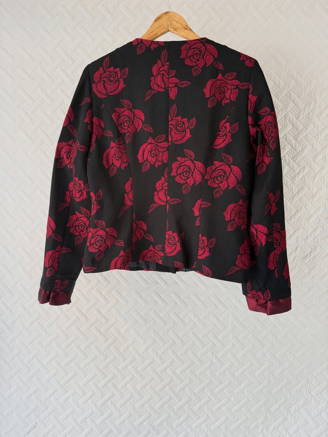 Embossed rose blazer
