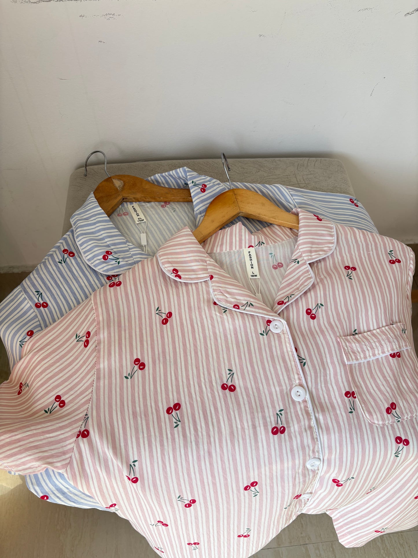 Cherry printed night wear