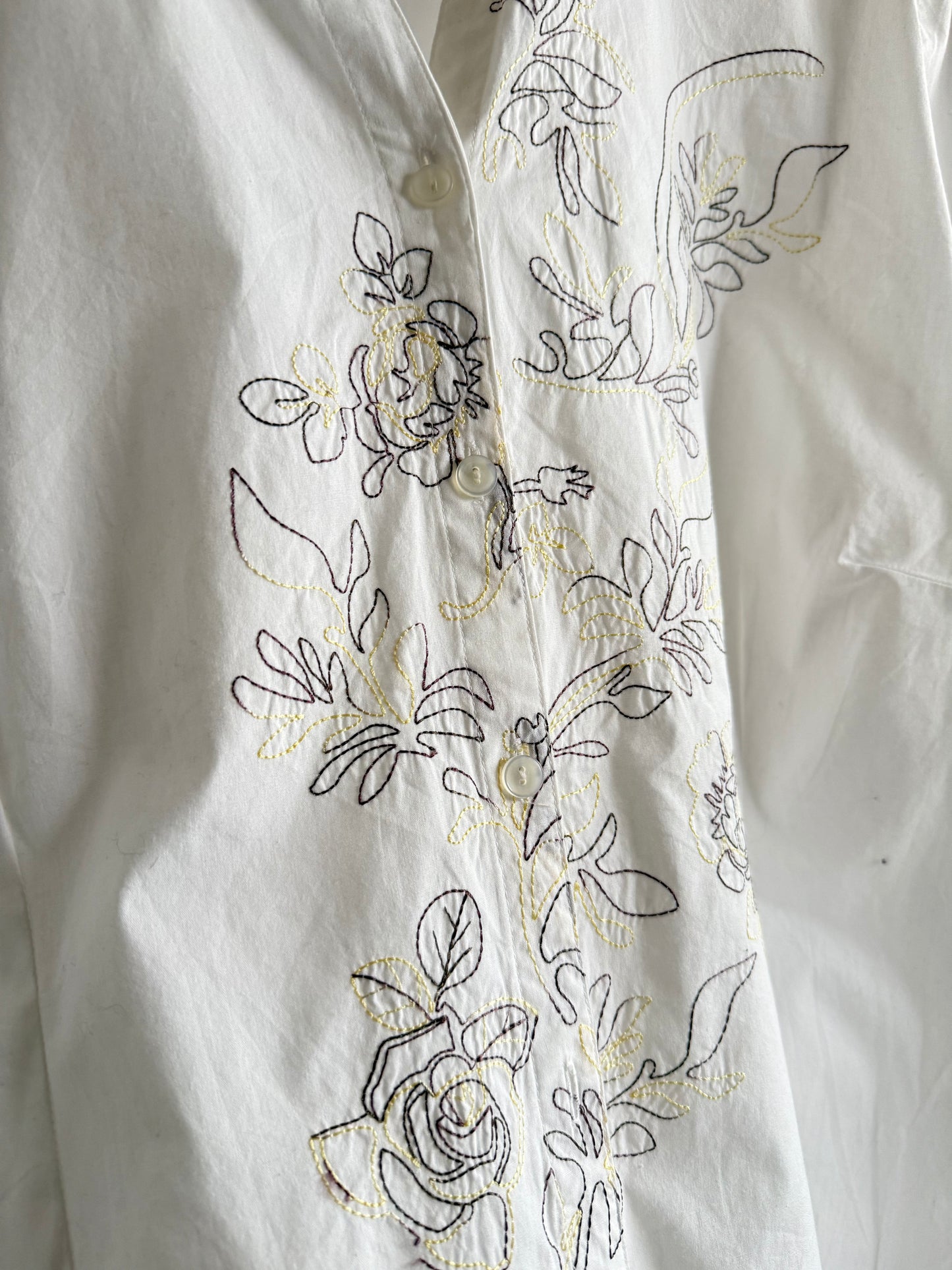 Embroidered white shirt