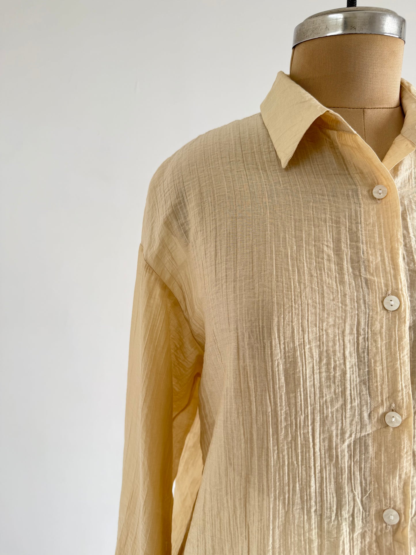 Beige Crinkle Shirt