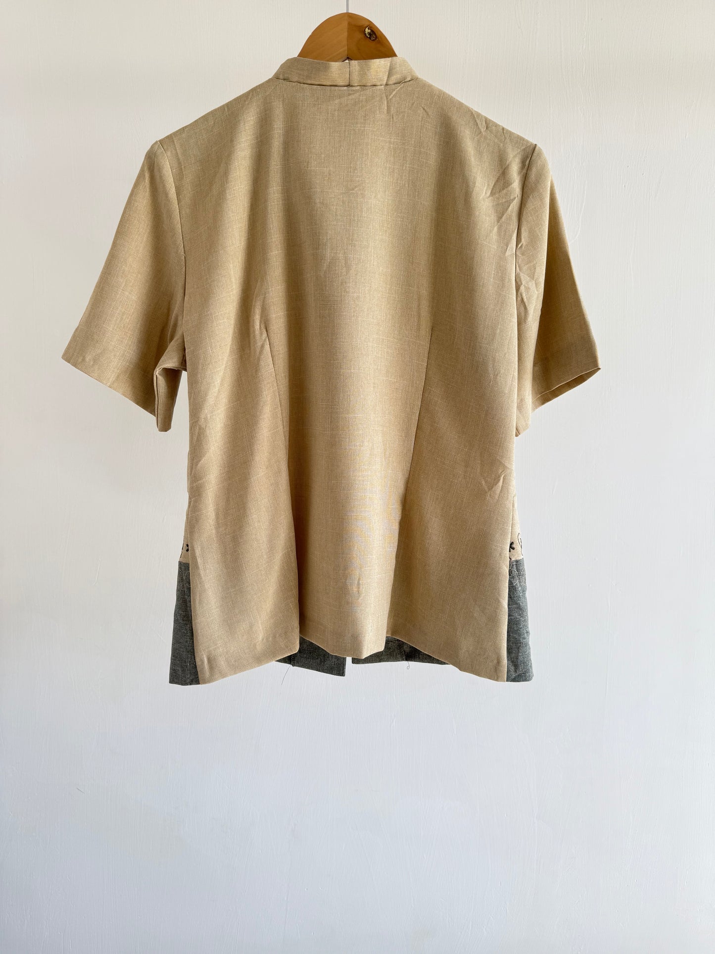 Beige and Grey Shirt