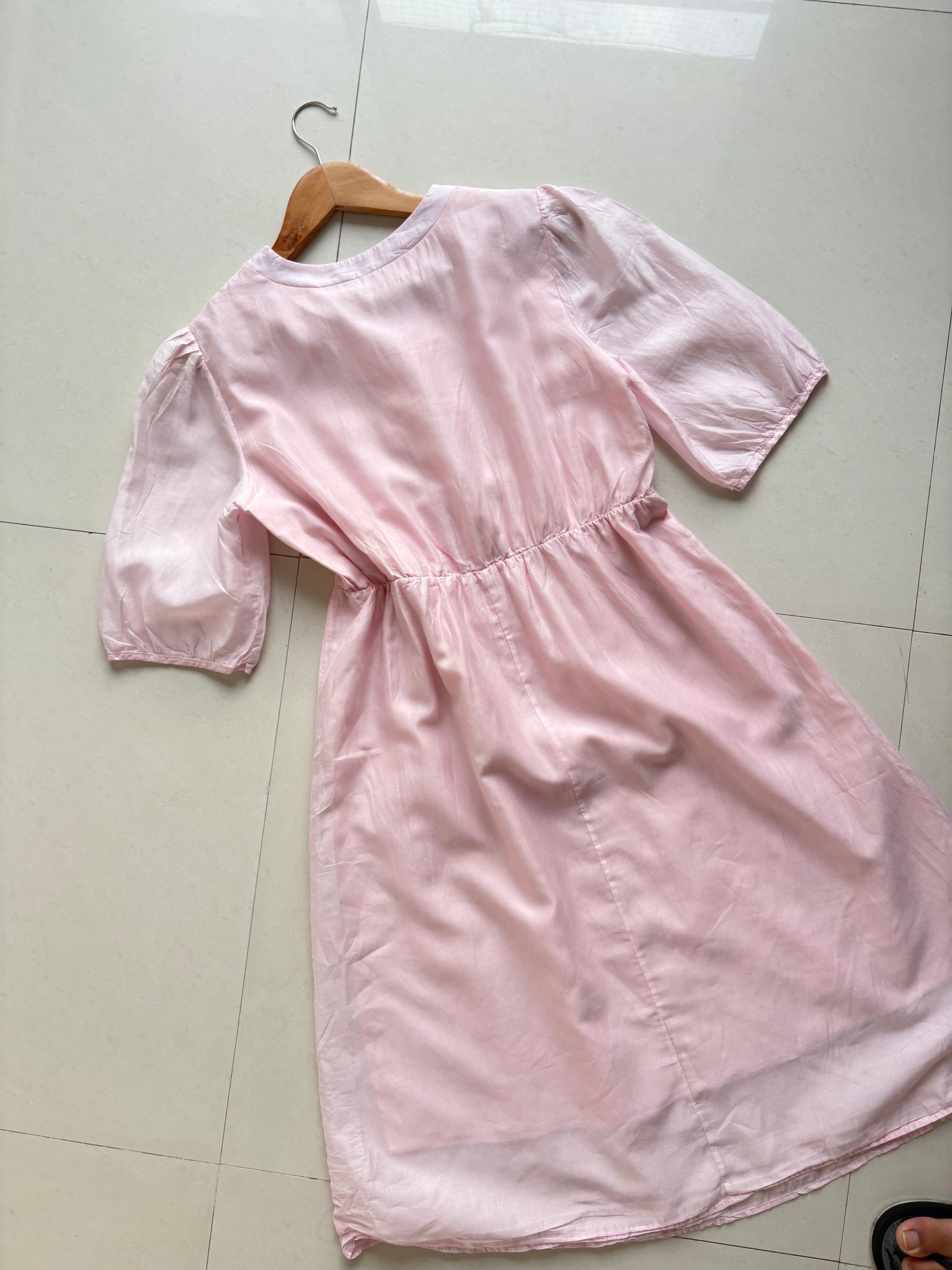 Pink Mandarin silk dress