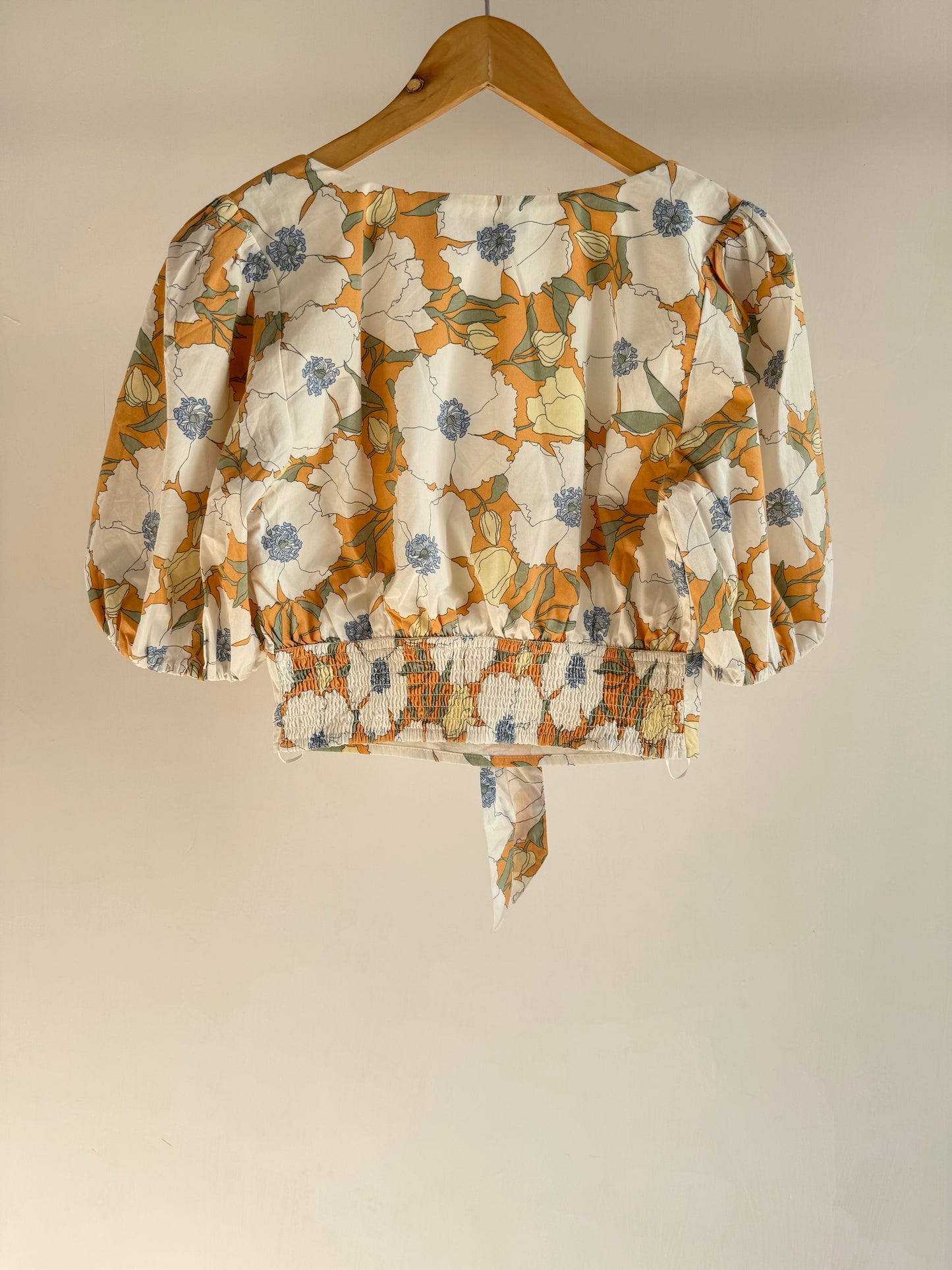 Orange and White Floral Top (Abercrombie & Fitch)