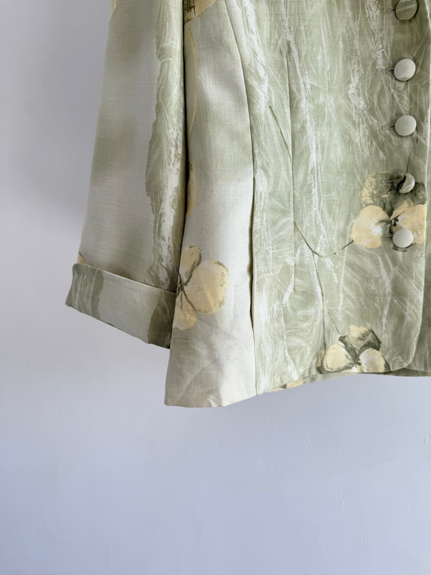 Sage printed blazer