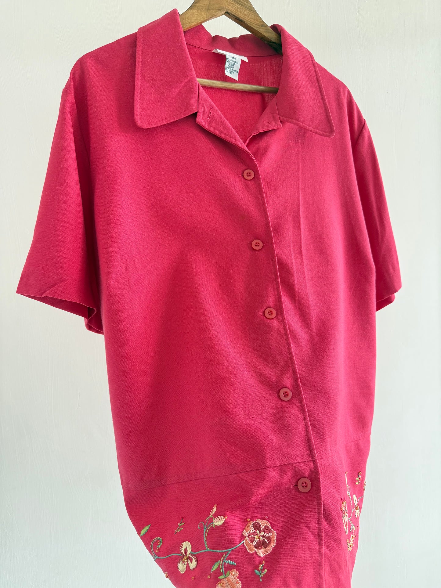 Pink Embroidered Shirt