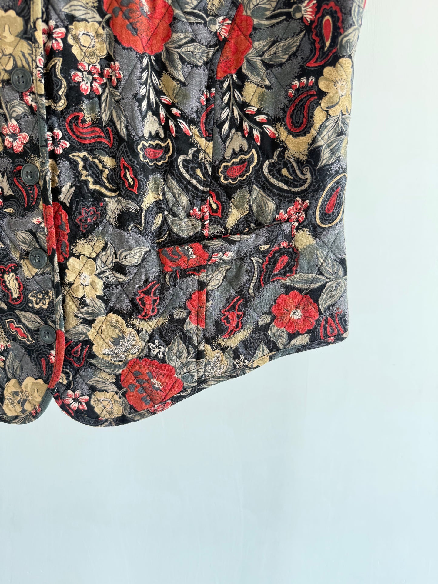 Noir Bloom Paisley Vest