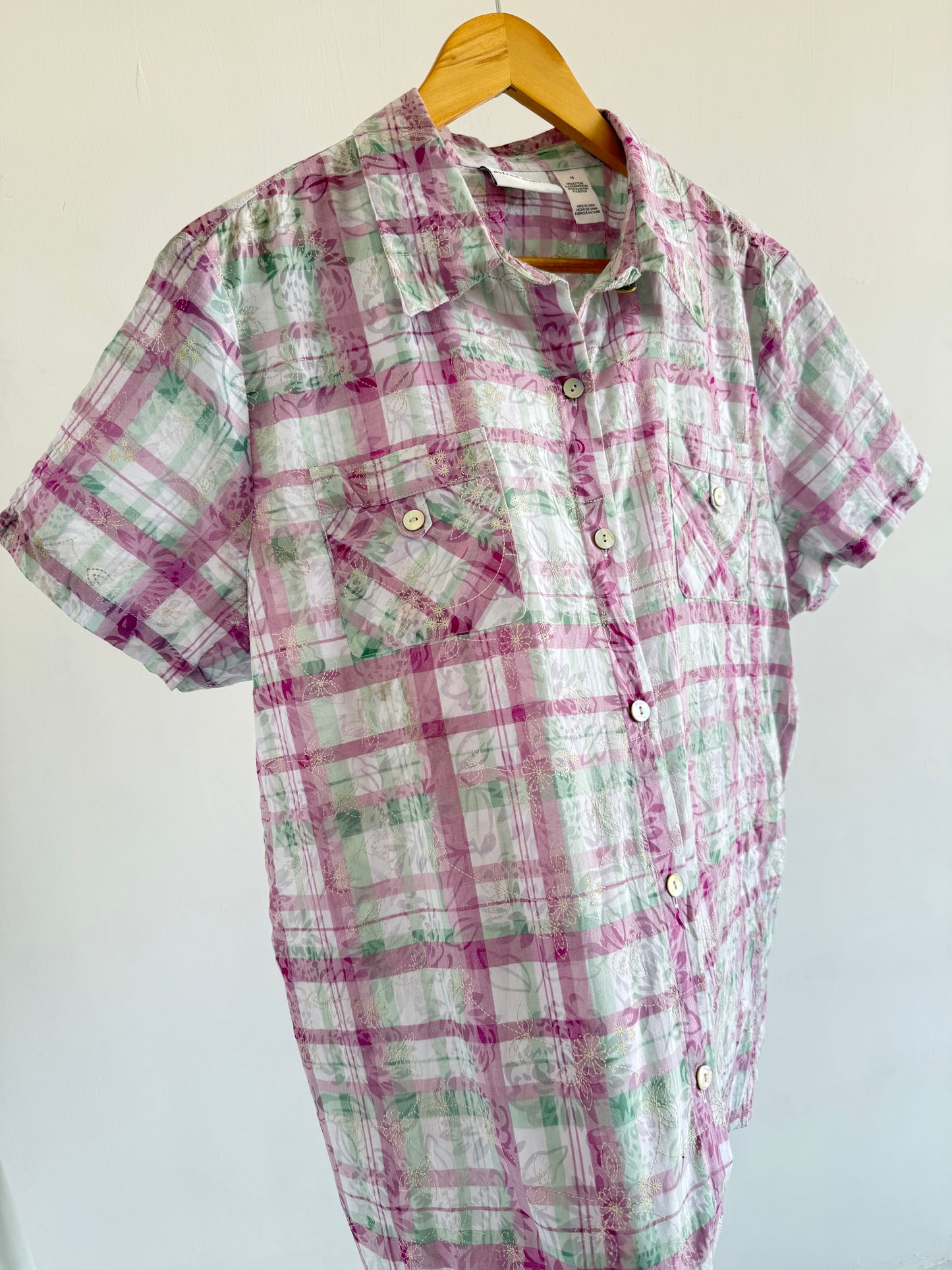 Blush Meadow Plaid Shirt