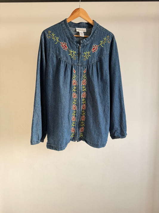 Denim Embroidered Jacket