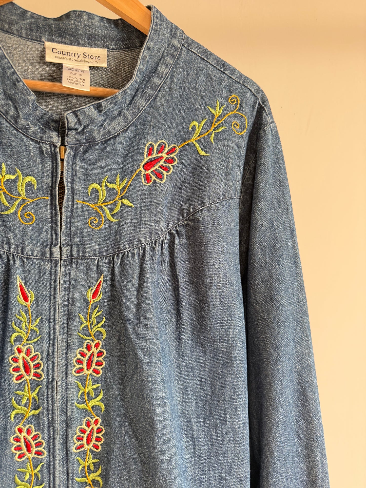 Denim Embroidered Jacket