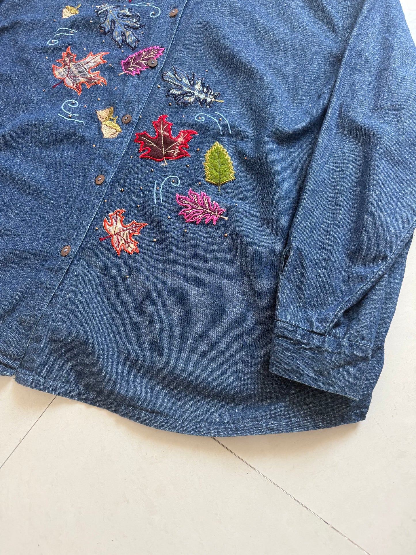 Denim Embroidered Autumn Jacket