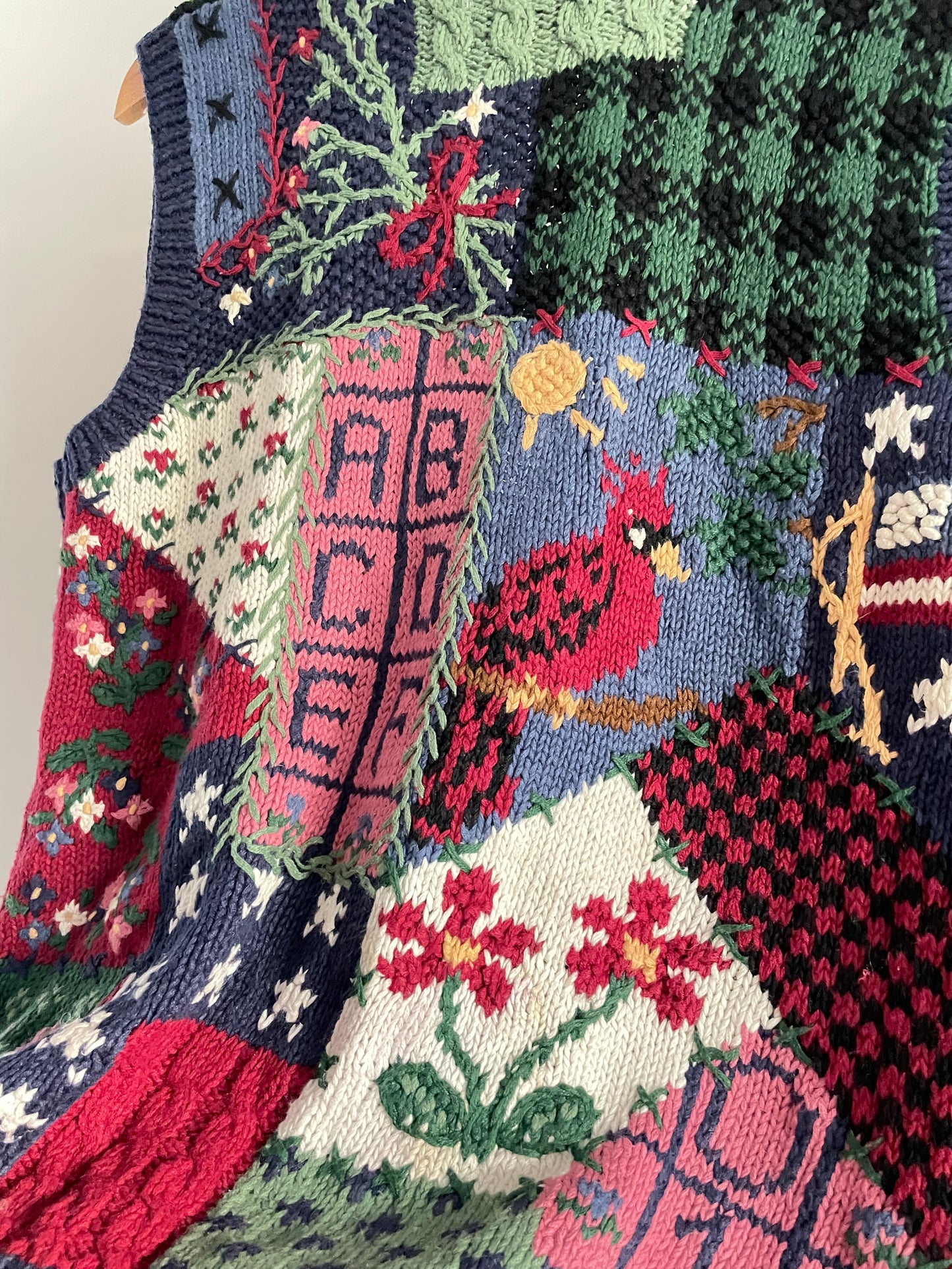 Half embroidered cardigan