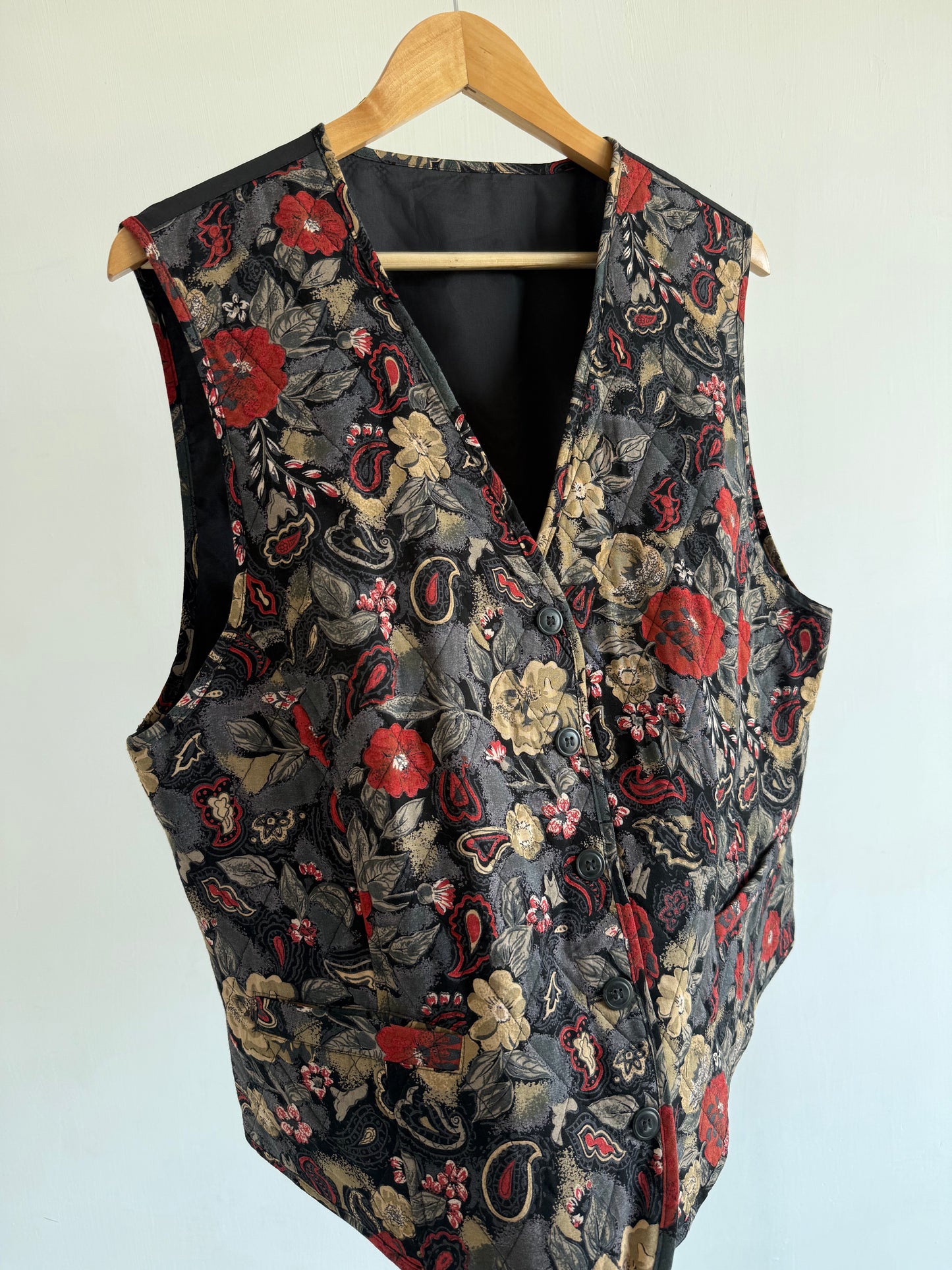 Noir Bloom Paisley Vest