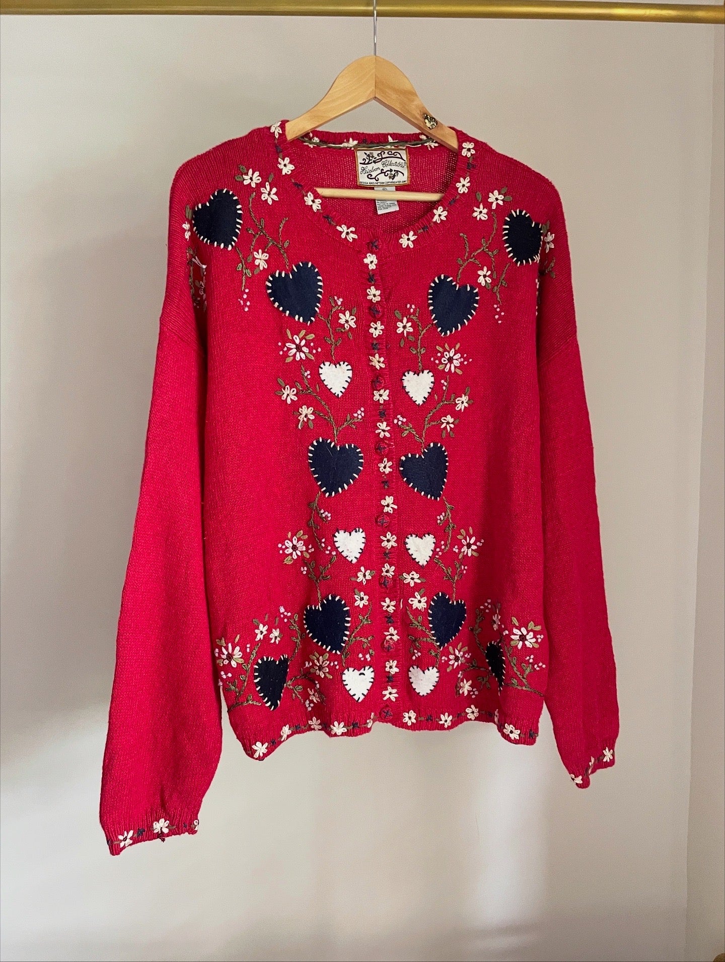 Heart patchwork cardigan