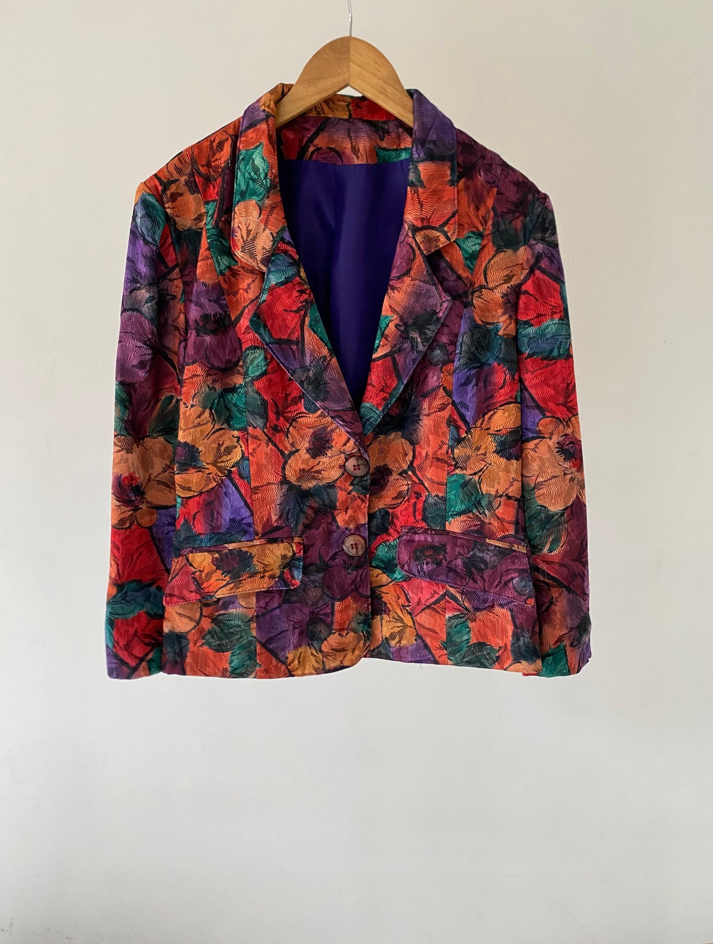 Floral multicoloured blazer