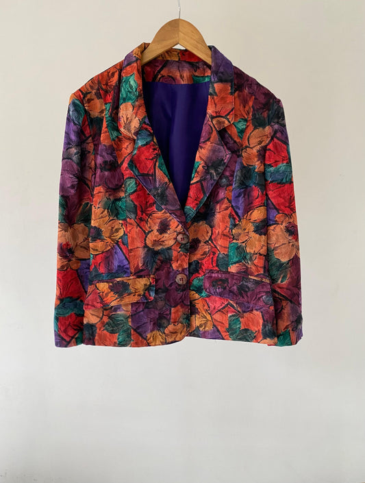 Floral multicoloured blazer