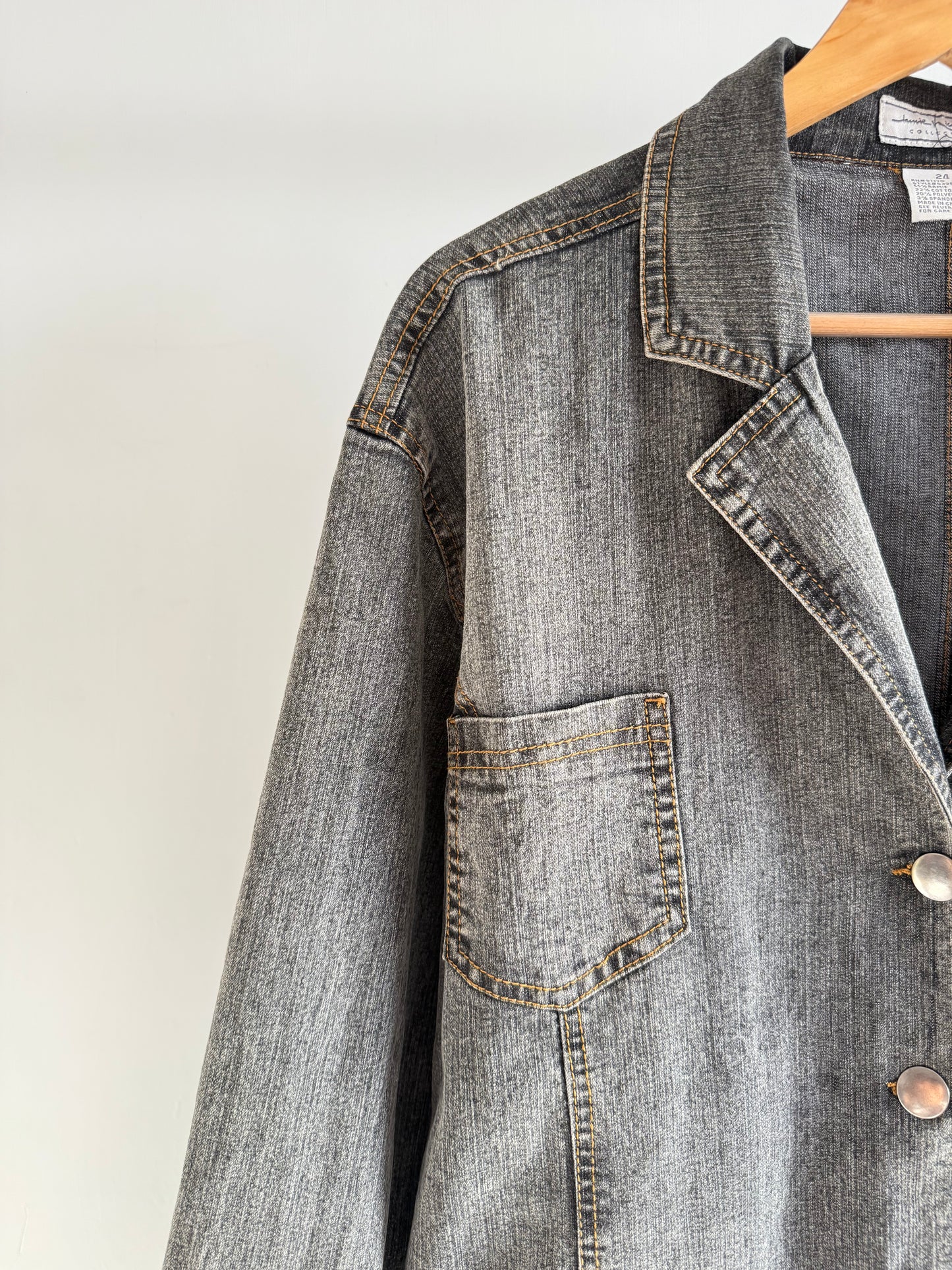 Washed Grey Denim Jacket