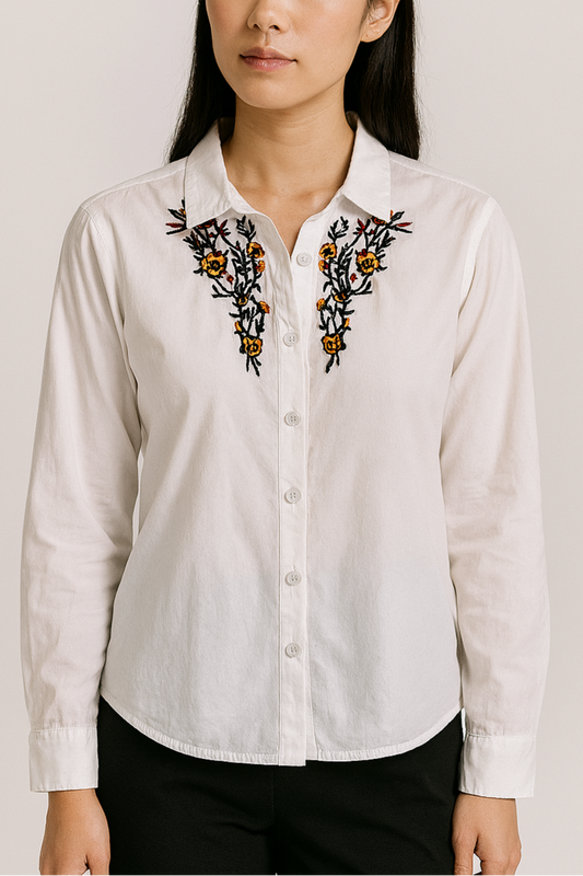 Floral Embroidered Shirt