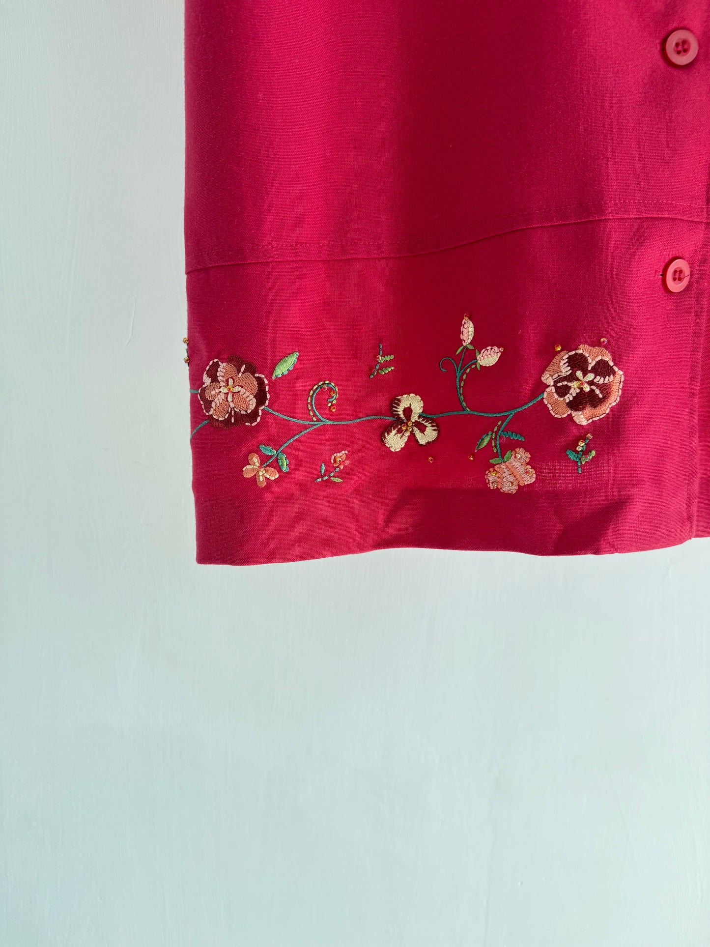 Pink Embroidered Shirt