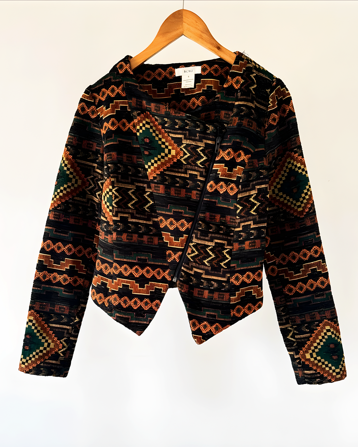 Geometric Tribal Zip Jacket