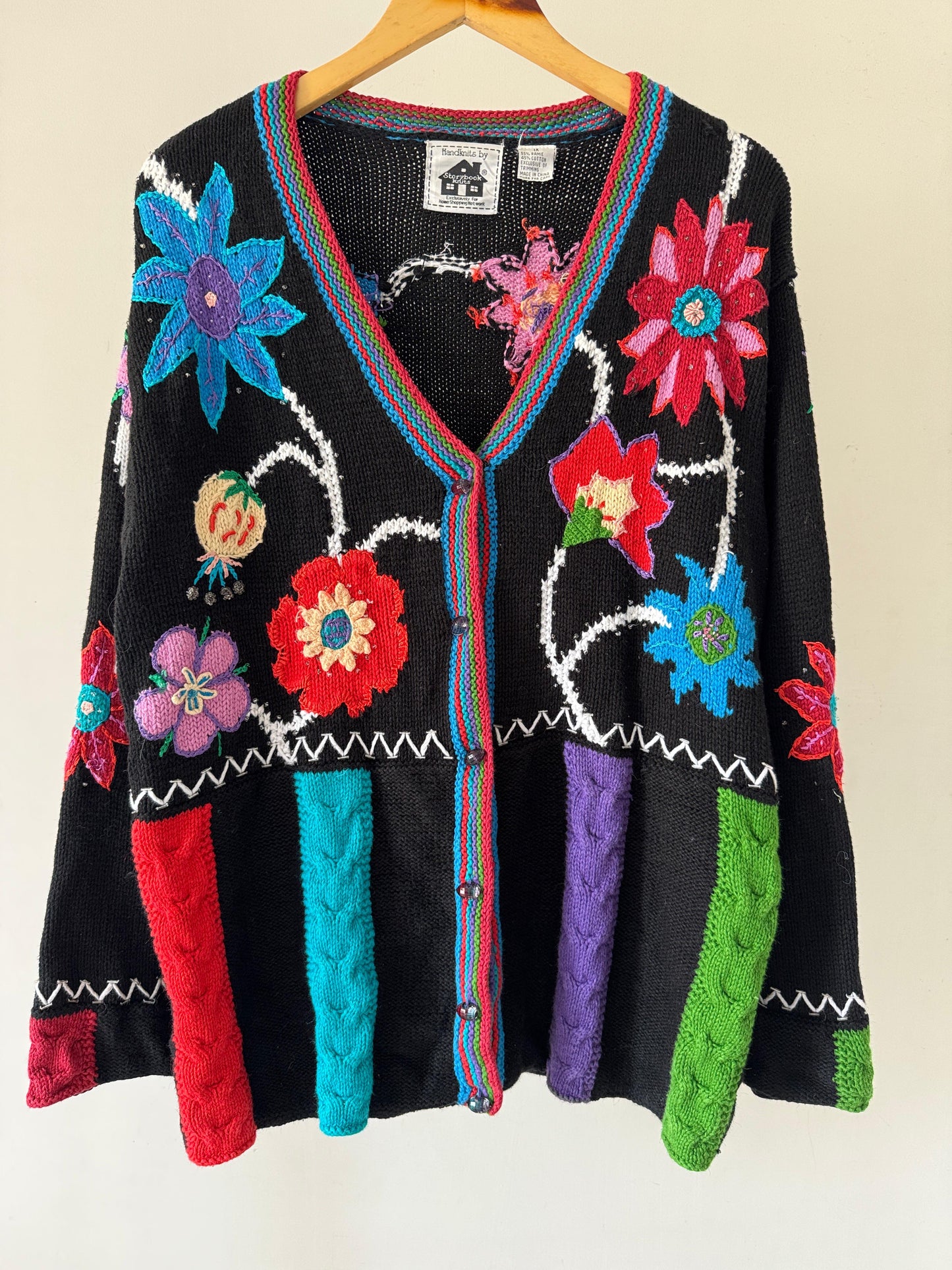 Embroidered floral cardigan