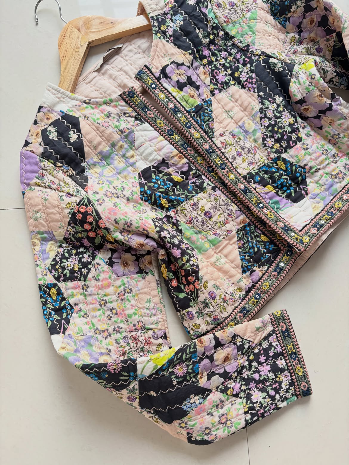 Multicoloured Embroidered Boho Jacket