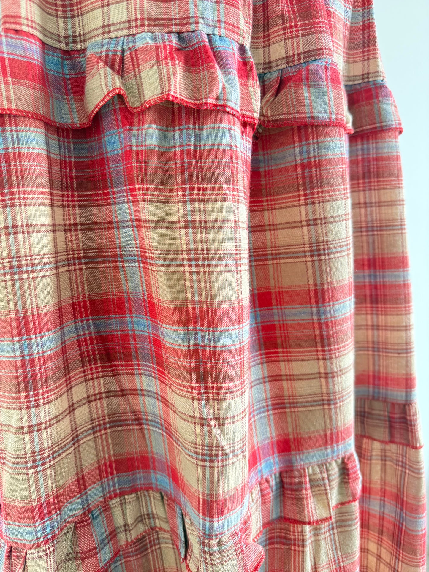 Plaid ruffled dress
