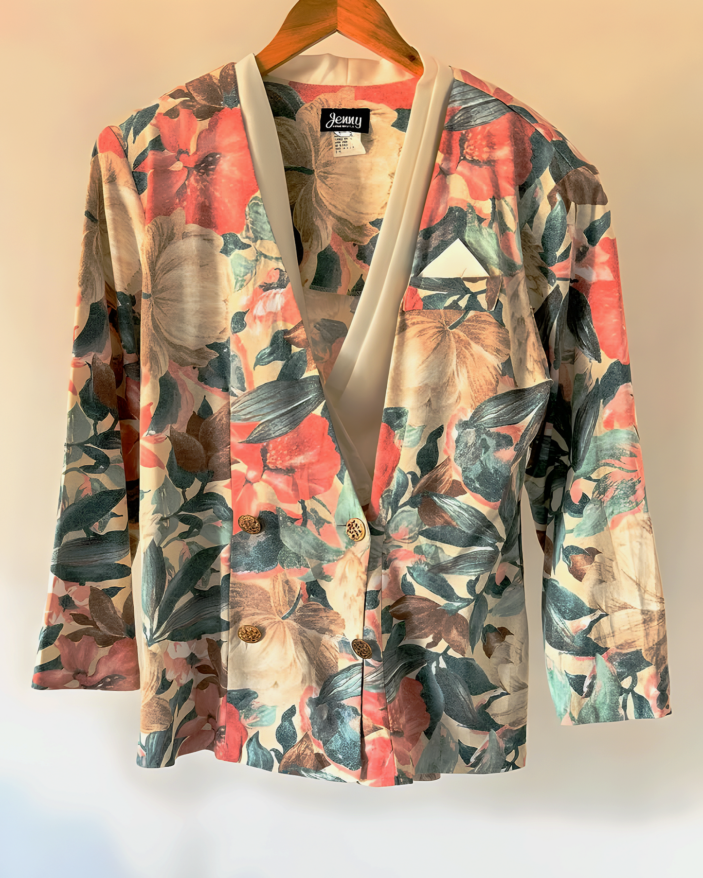 Peach Floral Blazer