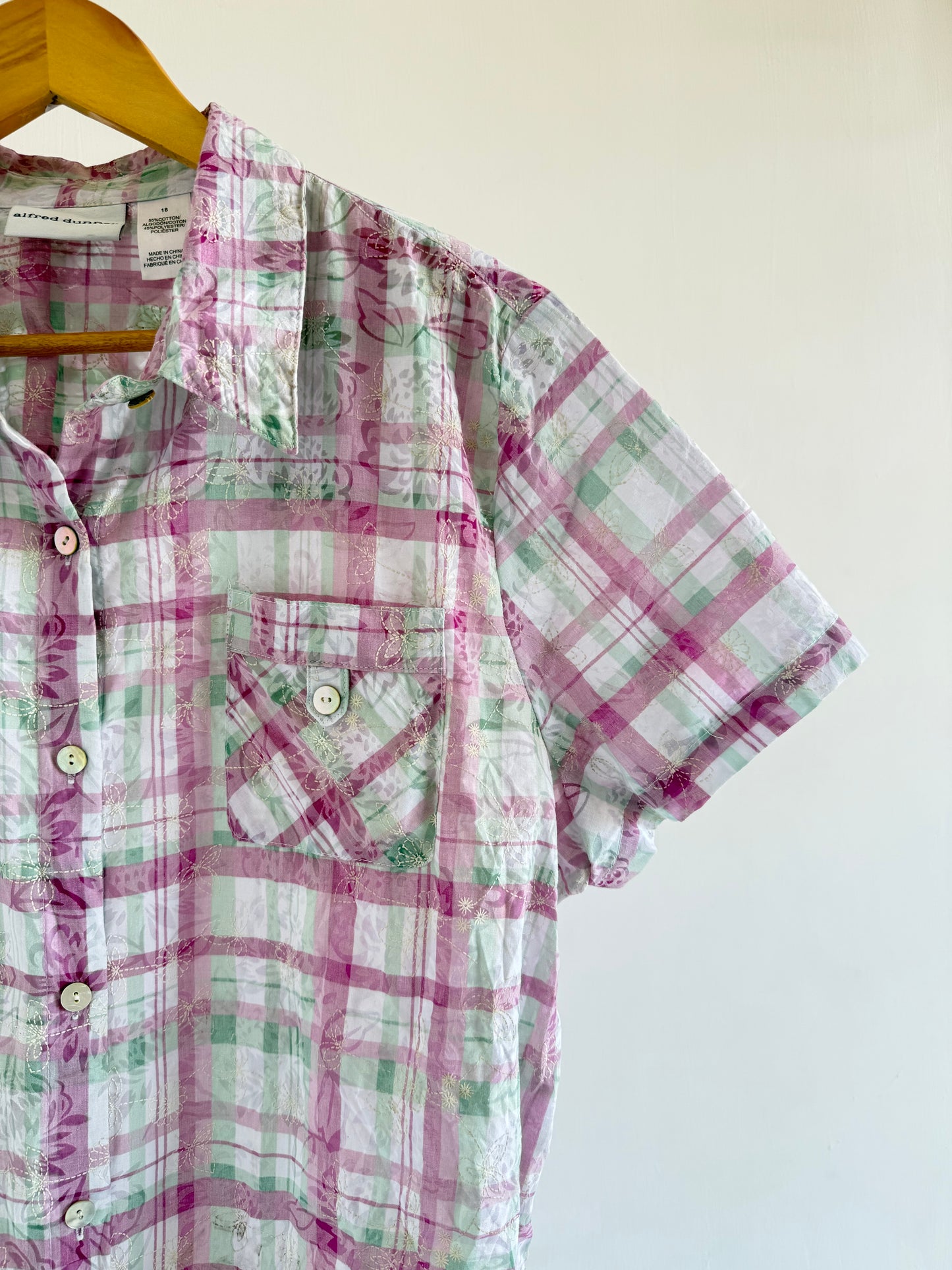 Blush Meadow Plaid Shirt