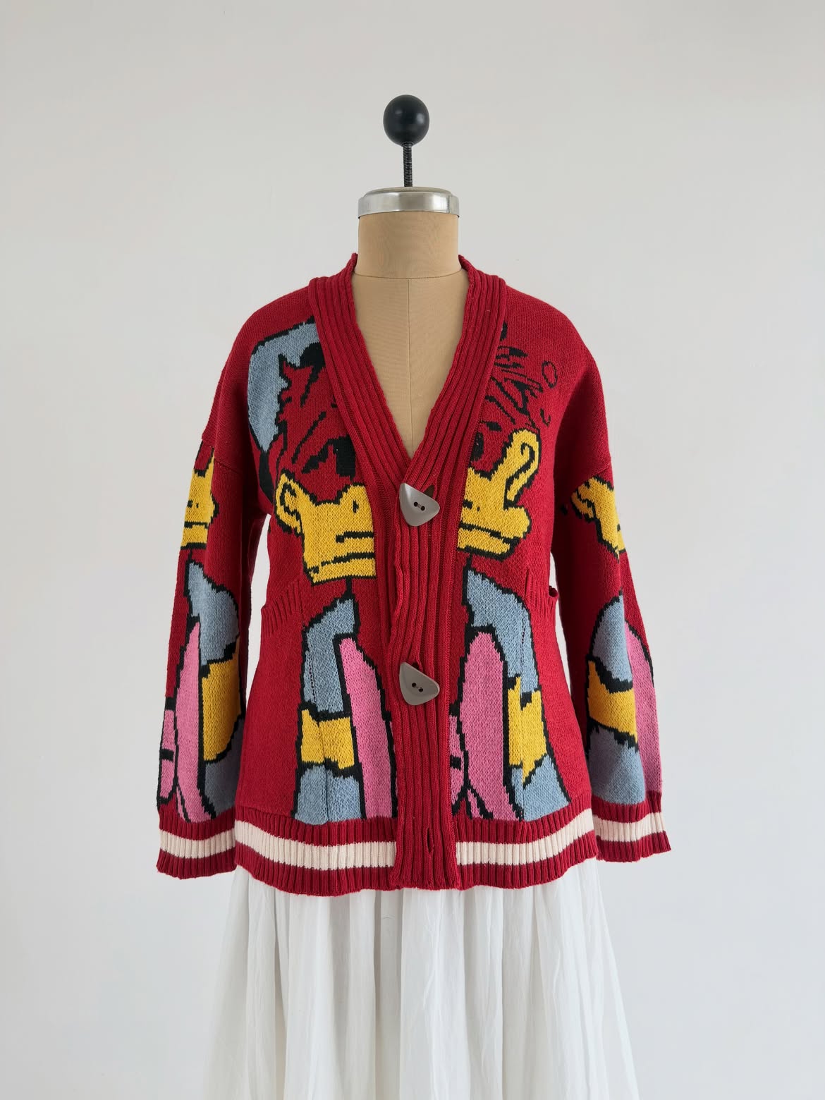 Red Donald Duck Cardigan