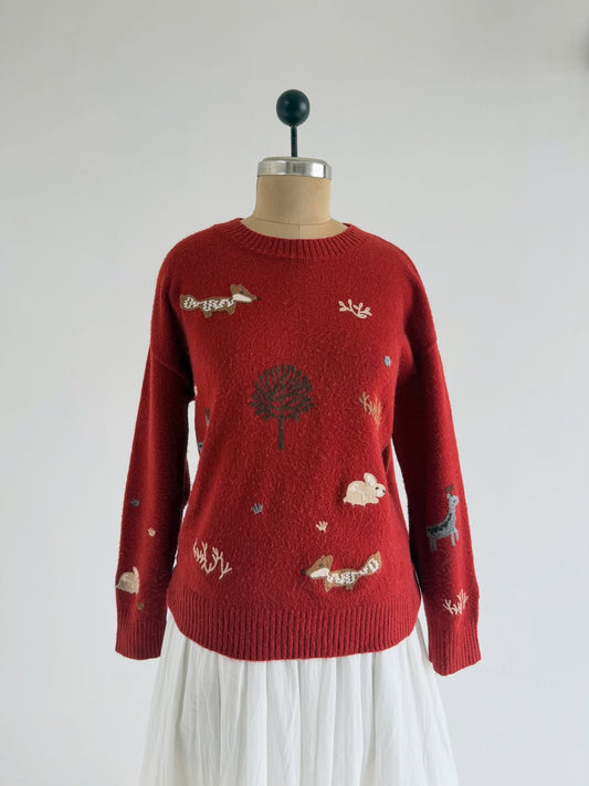 Red Foxes Cardigan