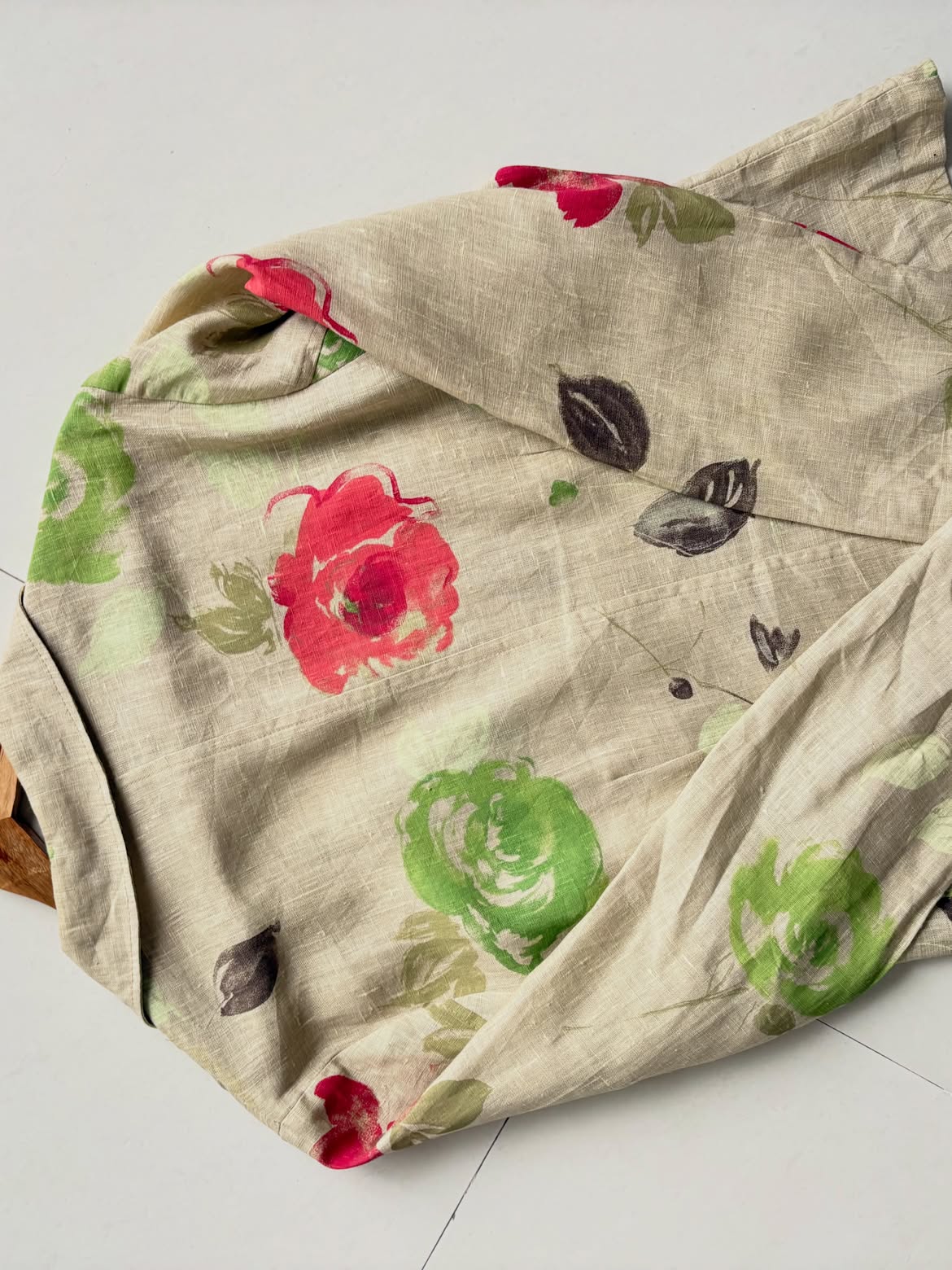 Floral Painted Beige Blazer