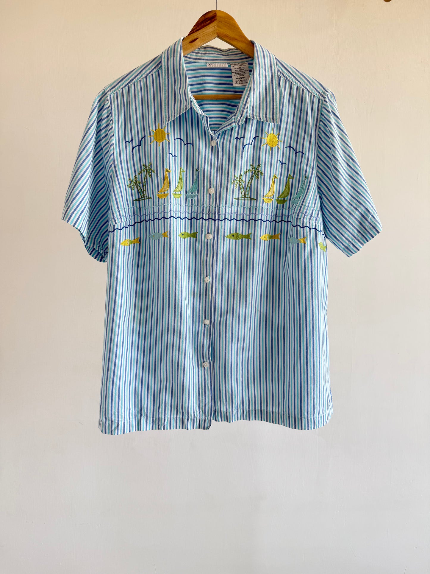 Beach Embroidered Shirt