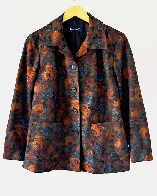 Vintage Floral Tapestry Blazer