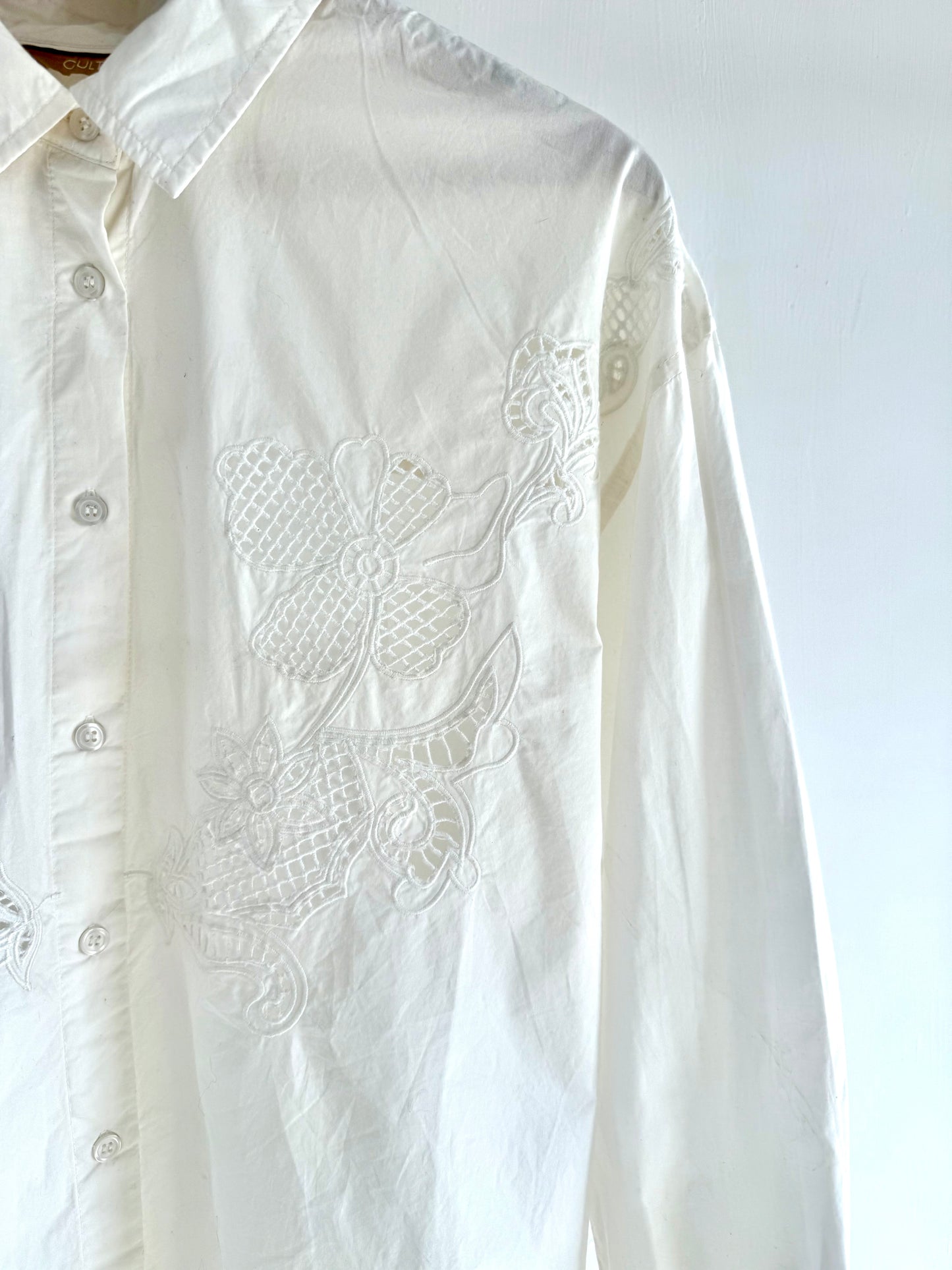 White Embroidered Shirt