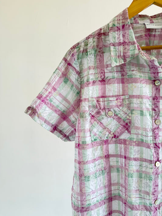 Blush Meadow Plaid Shirt