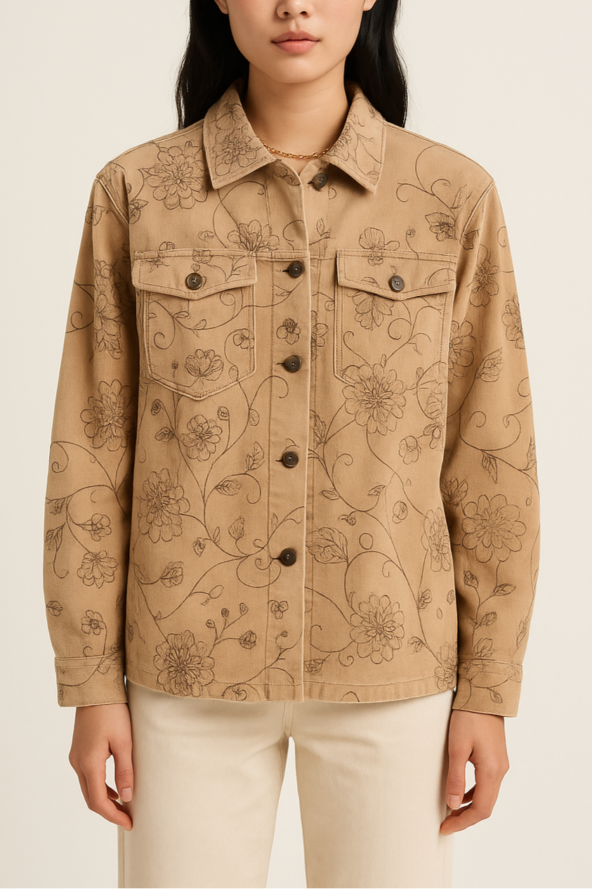 Cream Corduroy Unisex Jacket