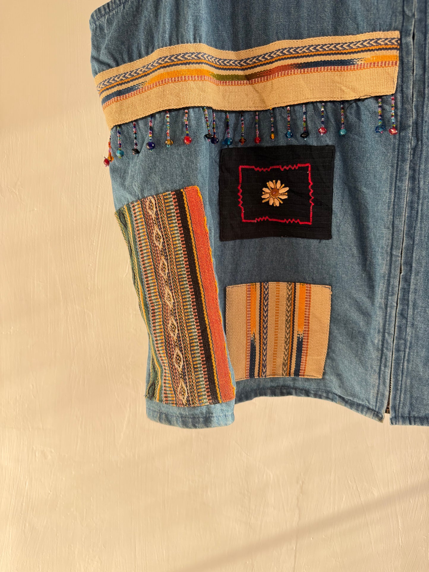 Denim Embroidered Vest