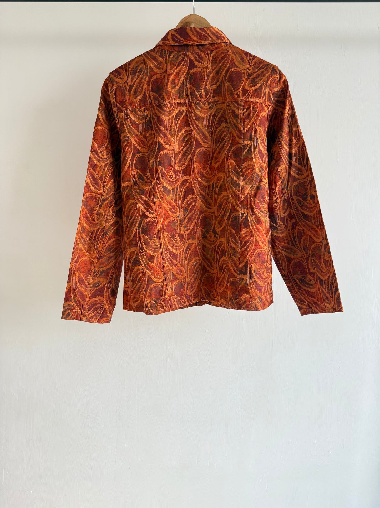 Vintage Rust Abstract Print Jacket
