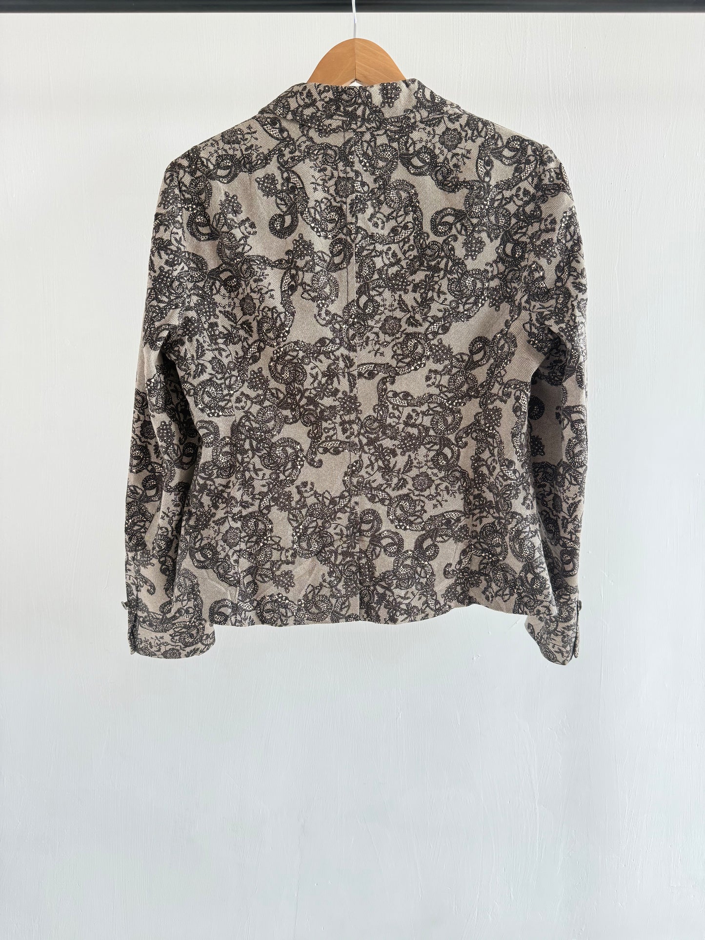 Grey Black Paisley blazer