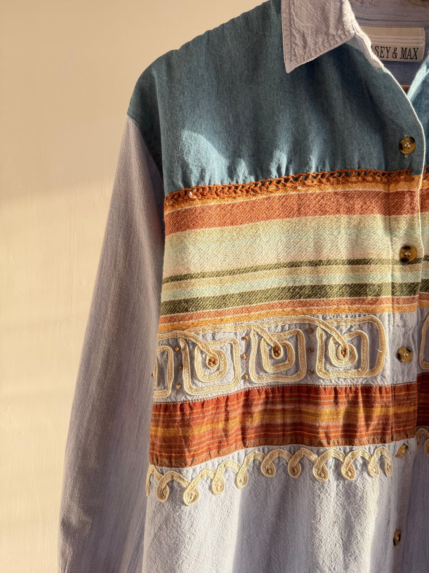 Soft Blue Pattern Shirt