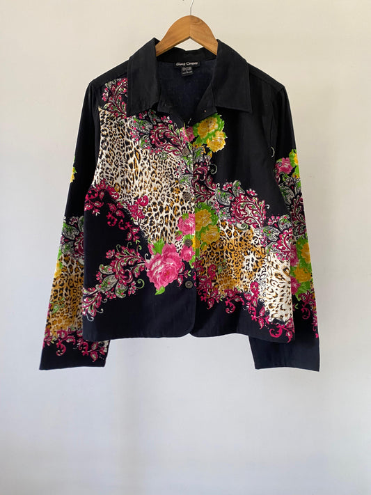 Black Printed Jacket