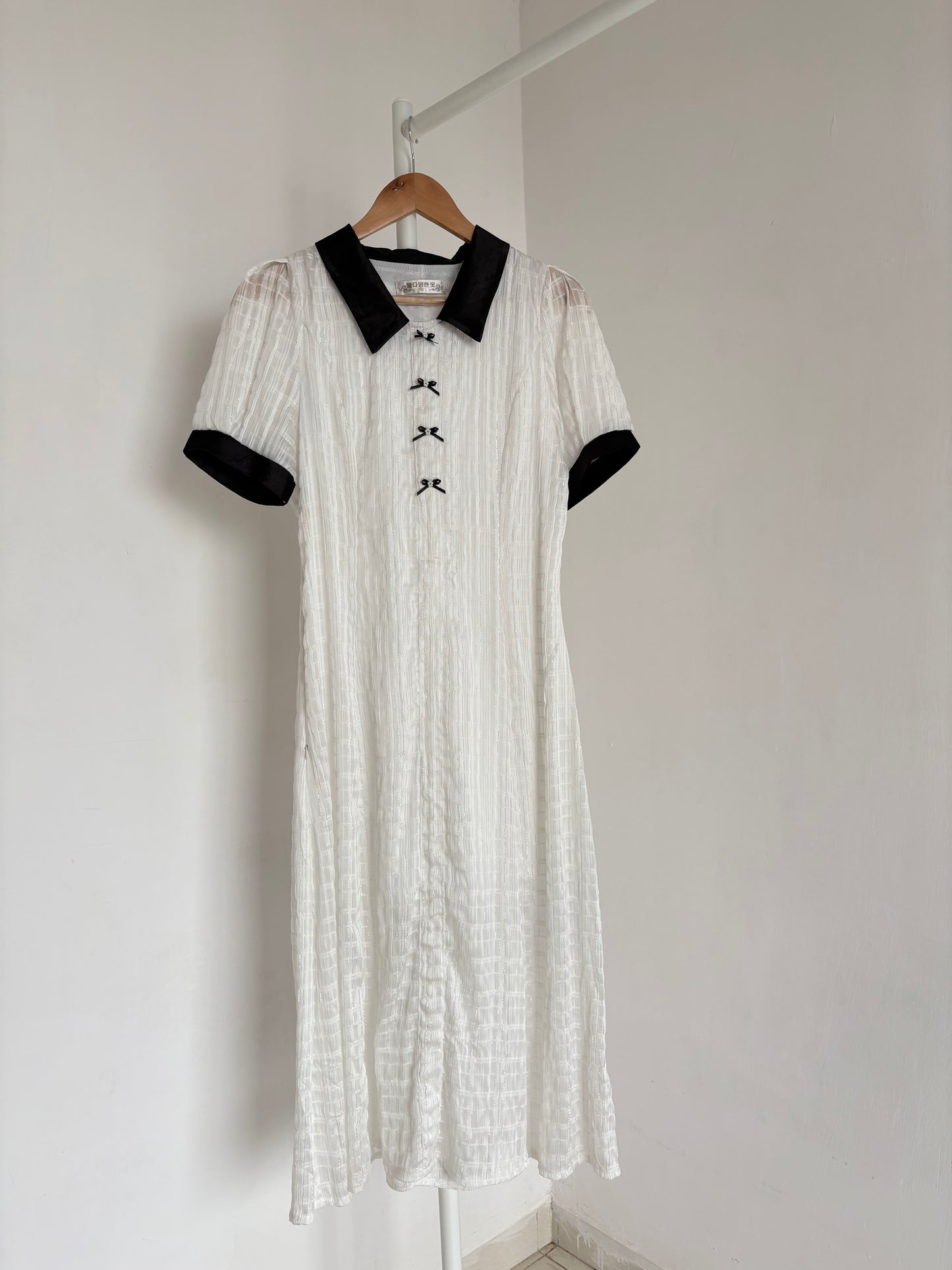 White Peter Pan Aline Dress