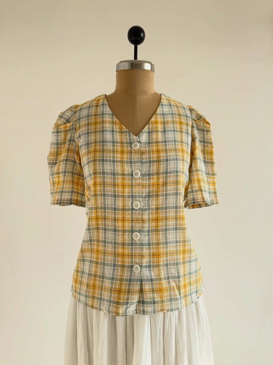 Yellow Checks Top